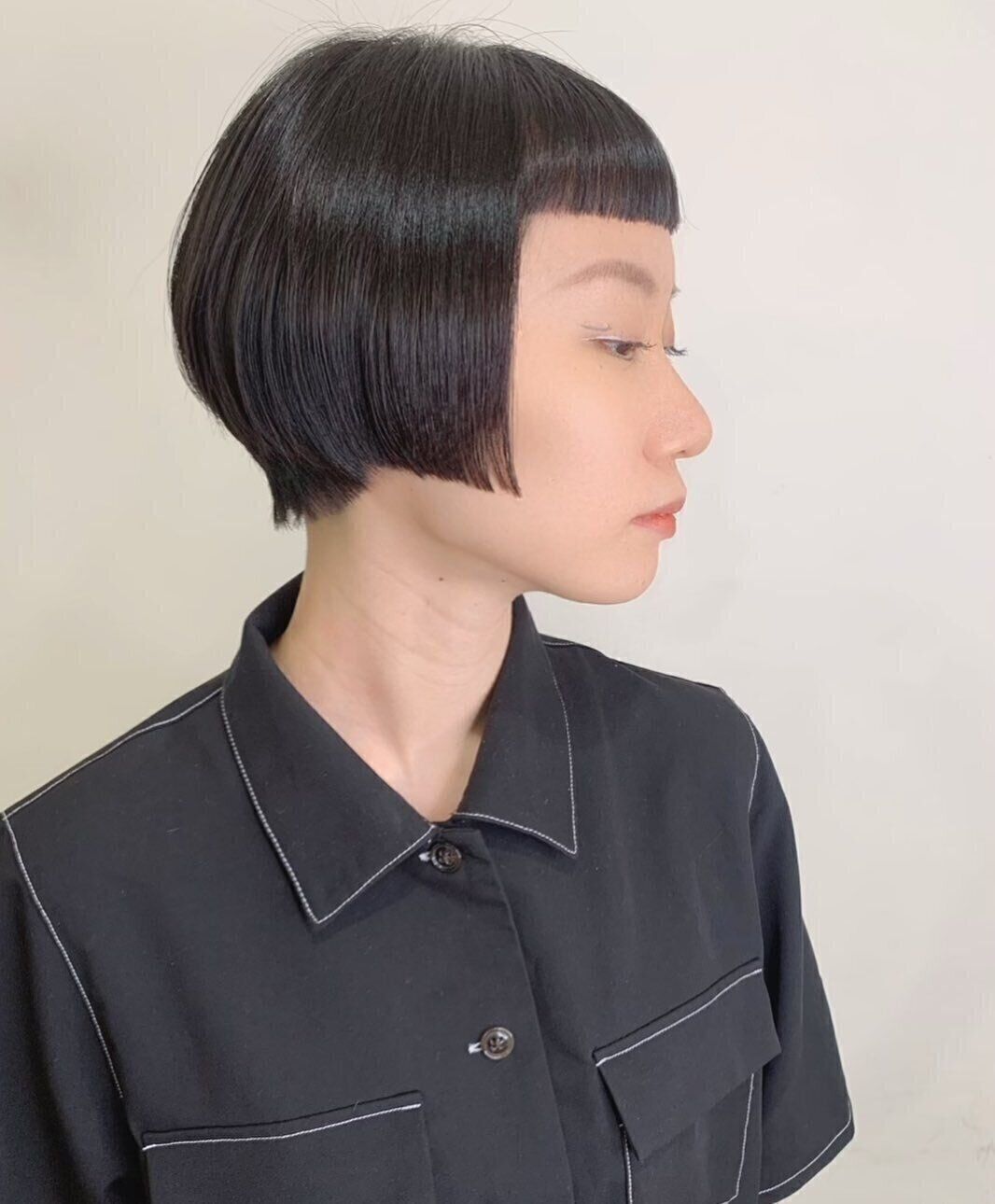 40代女性に似合うボブ！エッジの効いた個性派ボブ