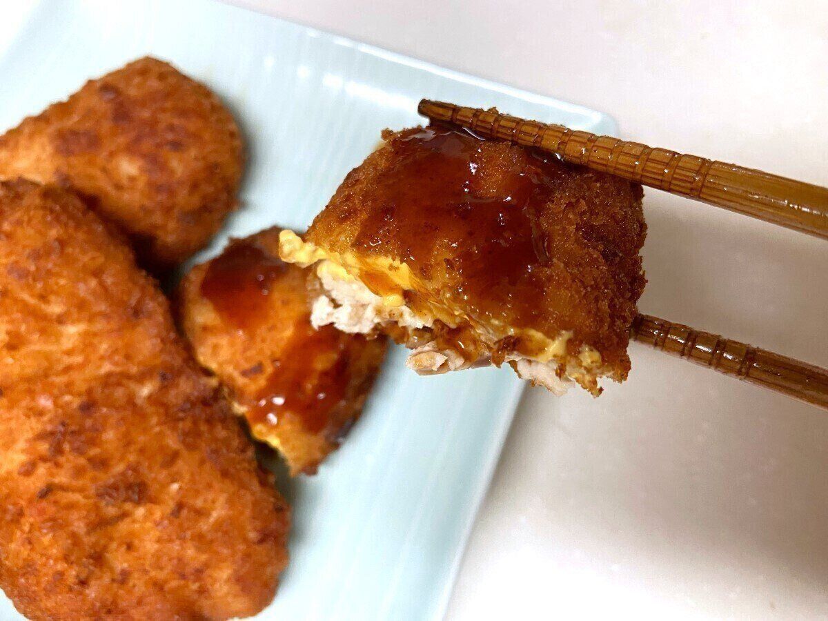 ソースをかけて