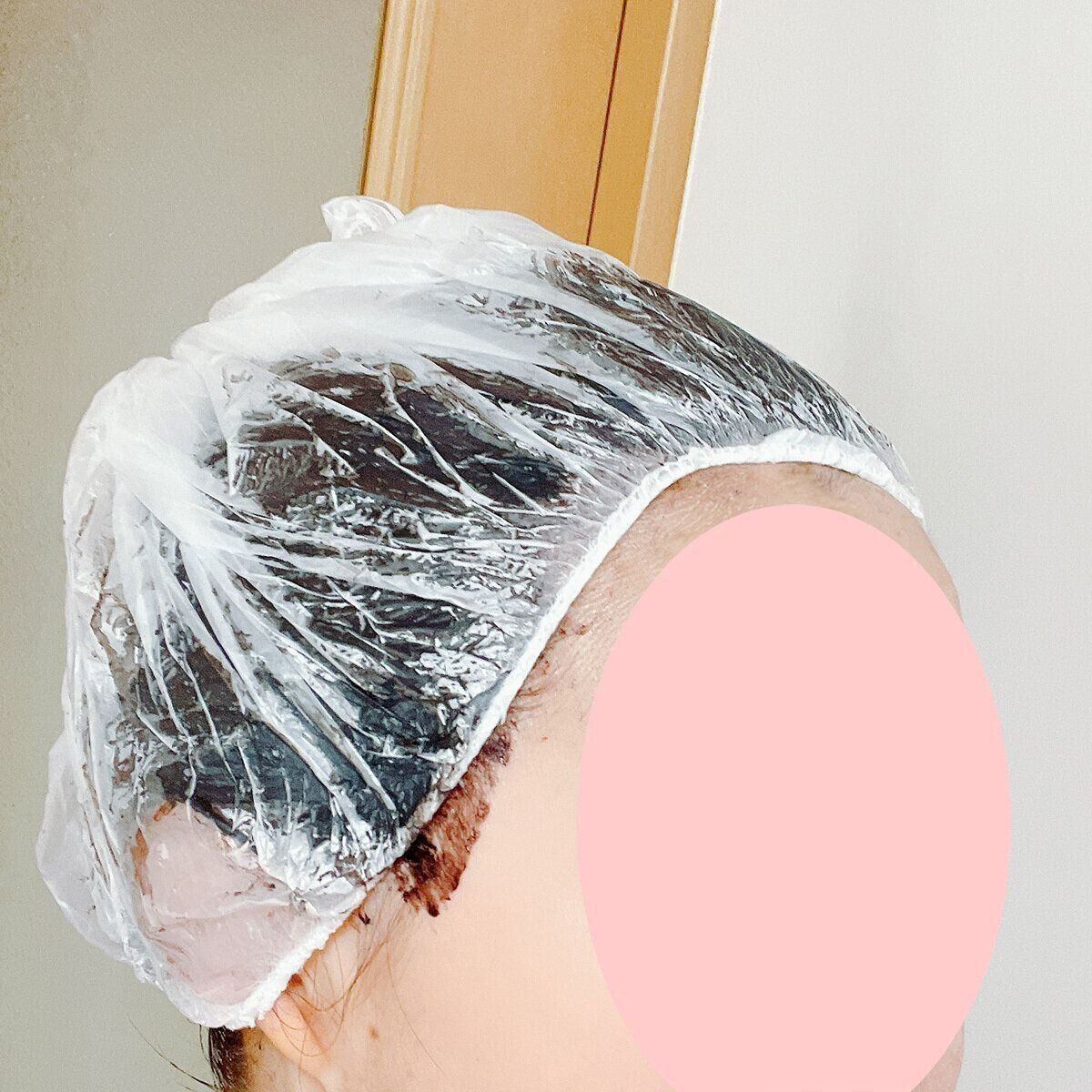 ケープからヘアキャップに簡単に変化