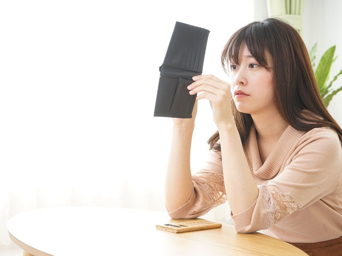 国内口座を把握する若い女性