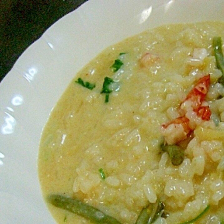 やっぱり病み付き、グリーンカレーのリゾット