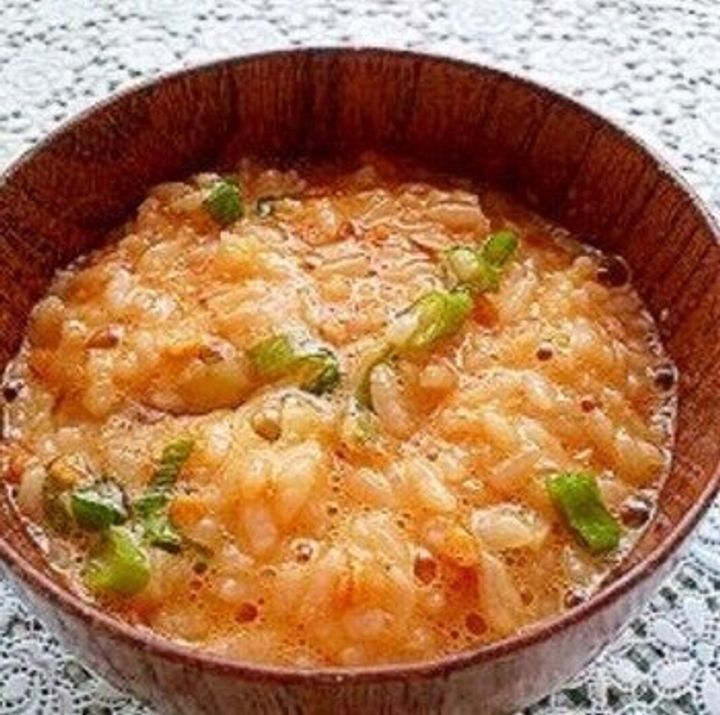 柿の種が香ばしい☆卵かけご飯