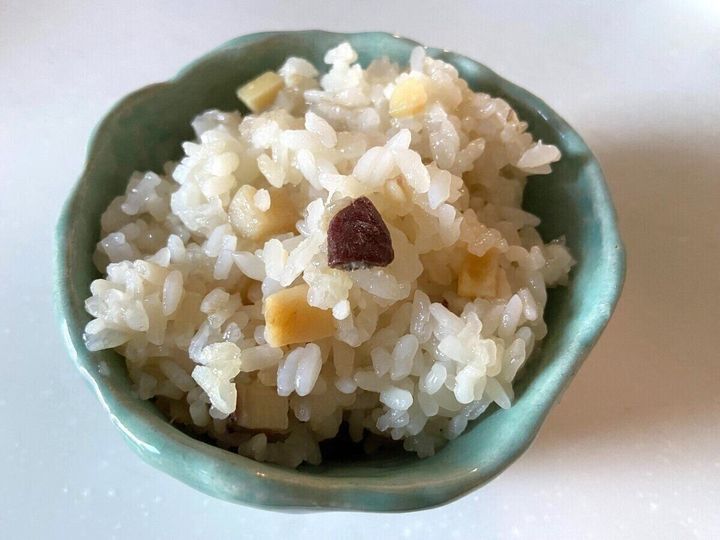 芋栗盛りつけ