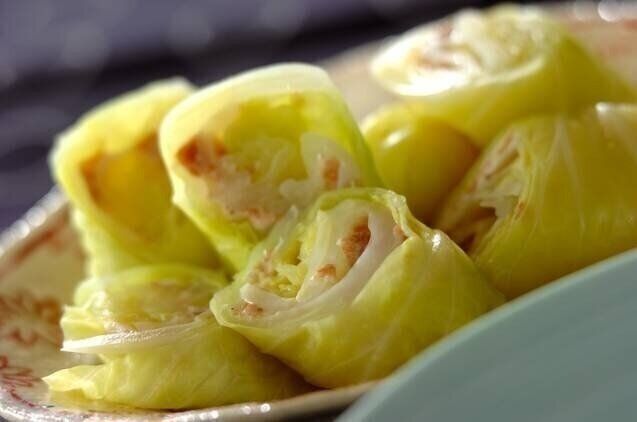 キャベツの梅マヨロール