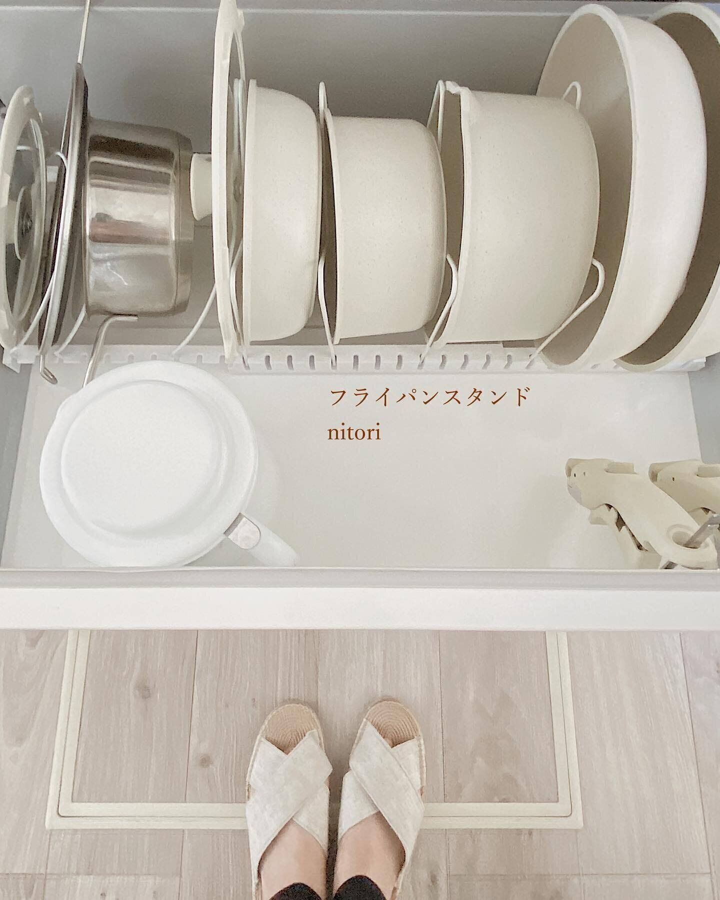 ニトリのアイテムで鍋を使いやすく収納