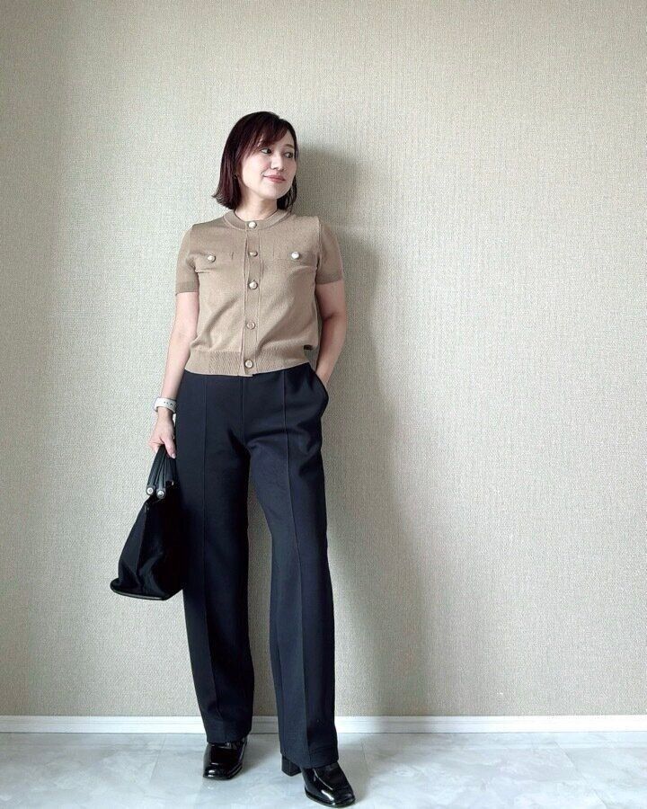 メタルボタンカーディガン