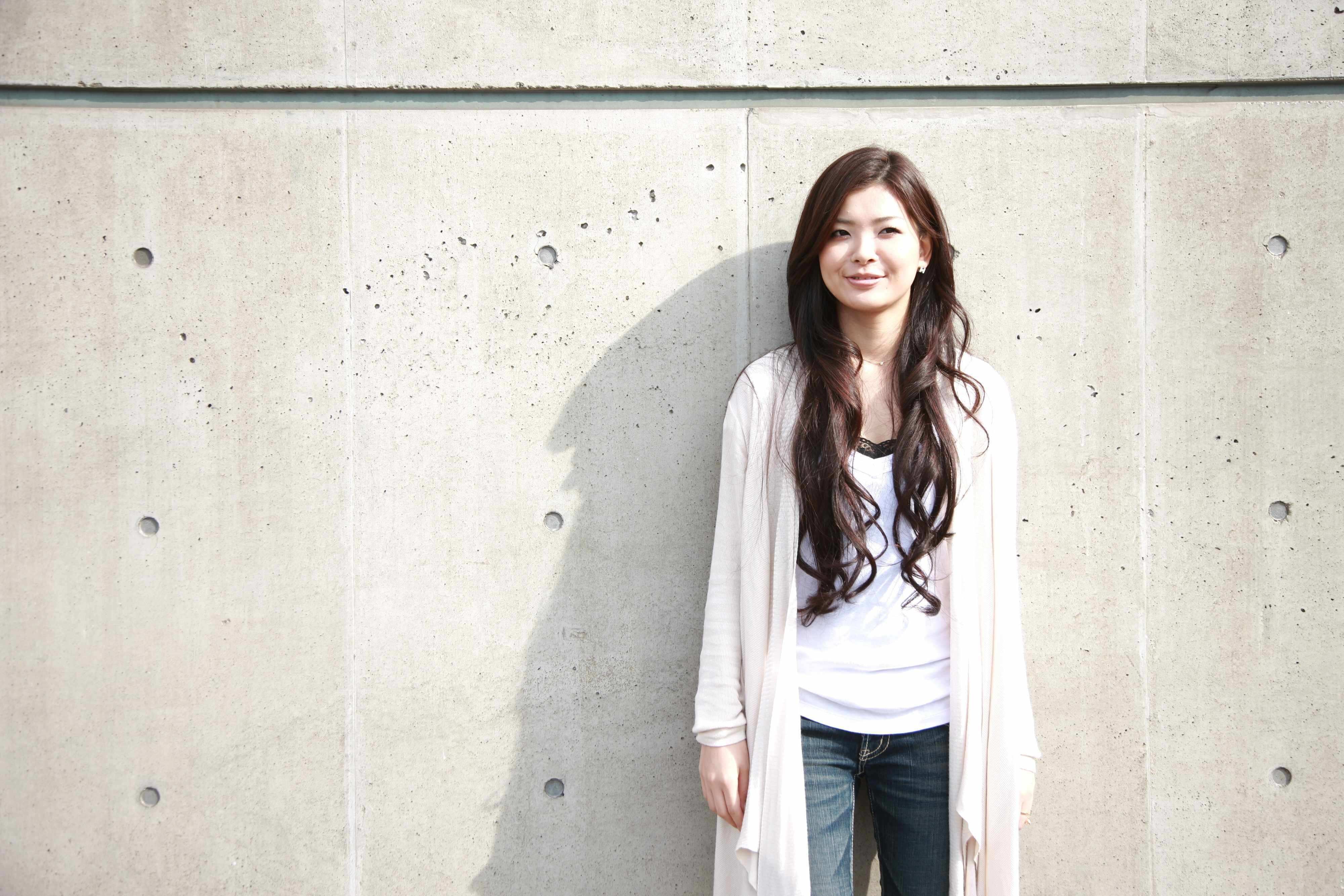 白ロングカーディガン