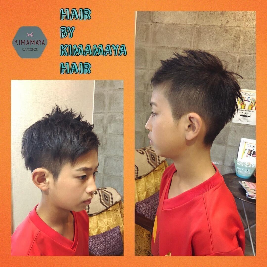 おしゃれ小学生男子の髪型・ヘアカタログ！かっこいい！アシメツーブロック