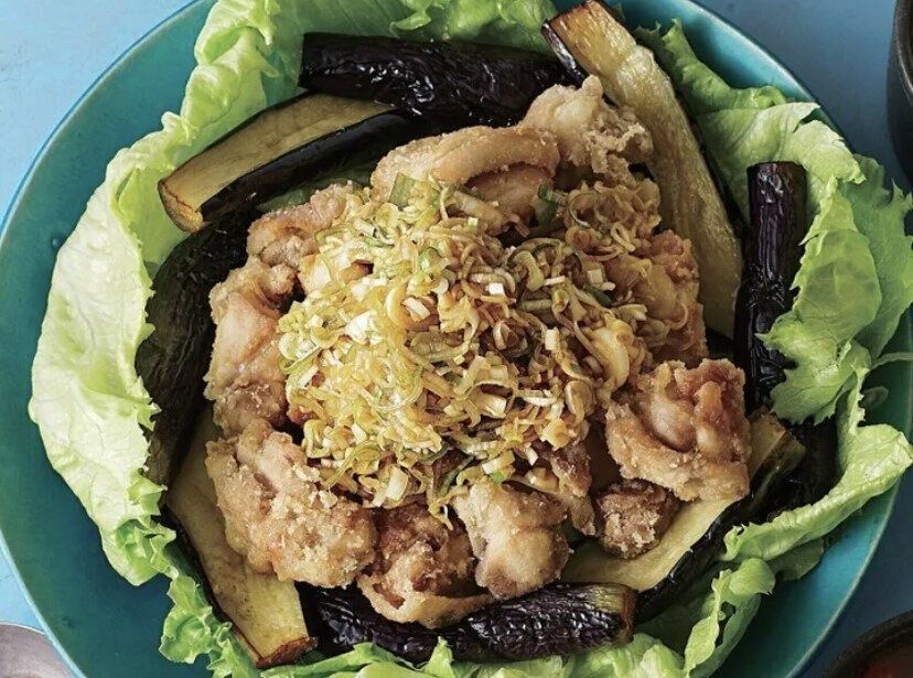 鶏のから揚げねぎソースがけ