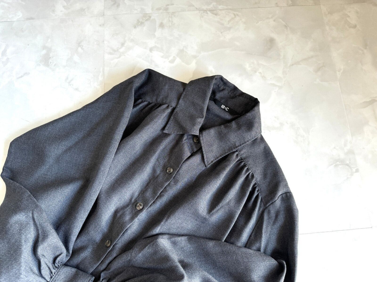 ユニクロシー　ベルテッドシャツワンピース