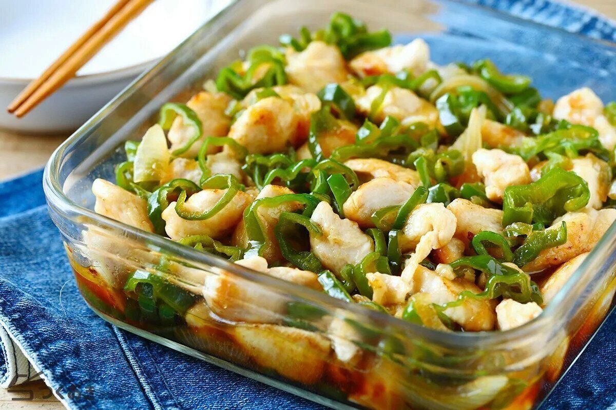 ささみとピーマンの南蛮漬け