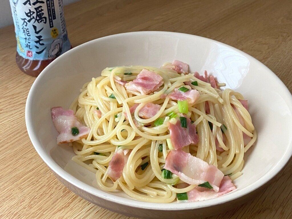 牡蠣レモン万能だれでつくったパスタ