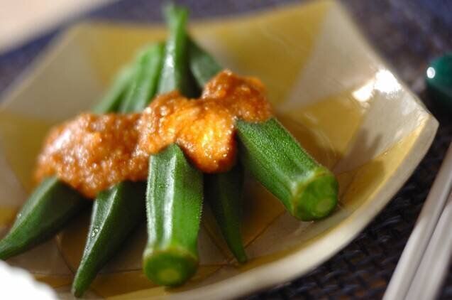 オクラのゴマみそダレ