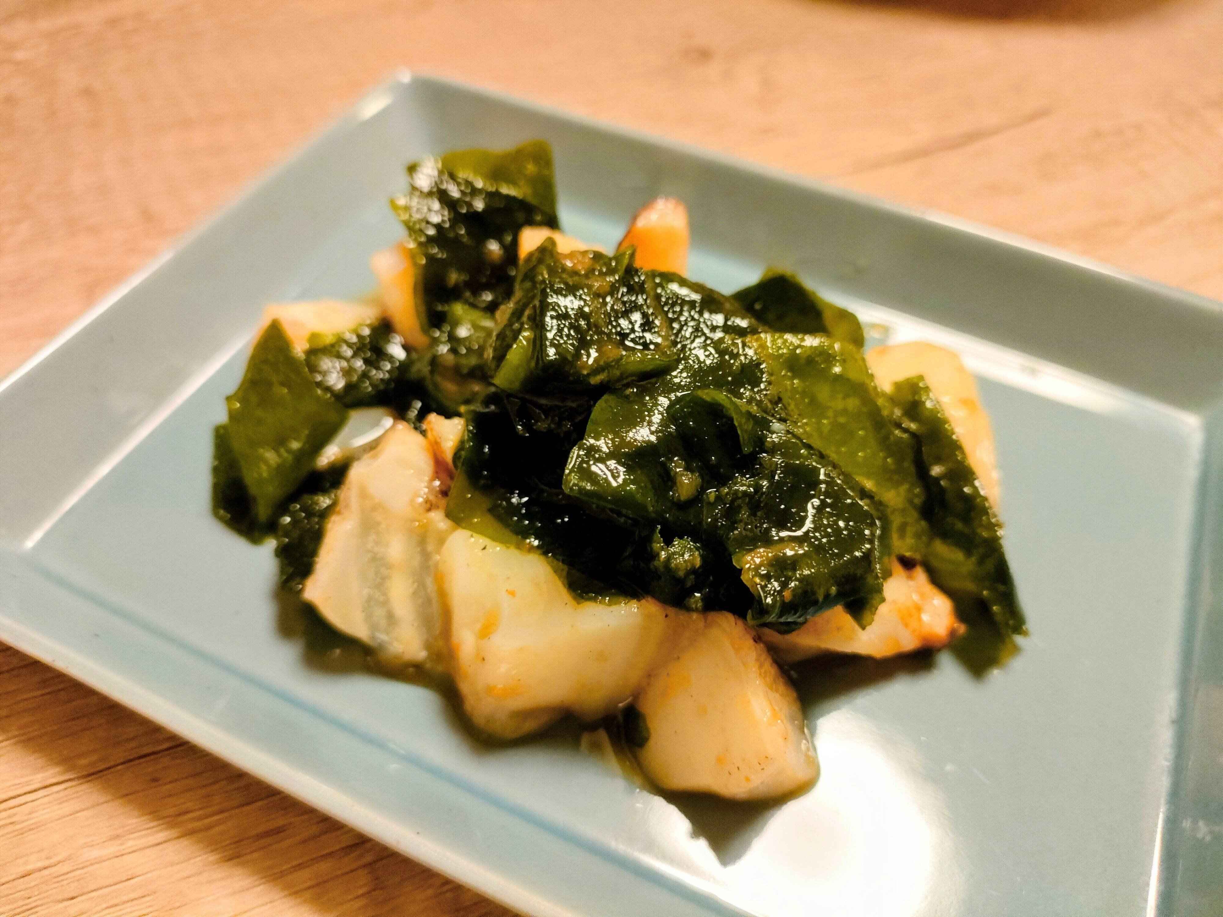 タコとわかめのポン酢和え