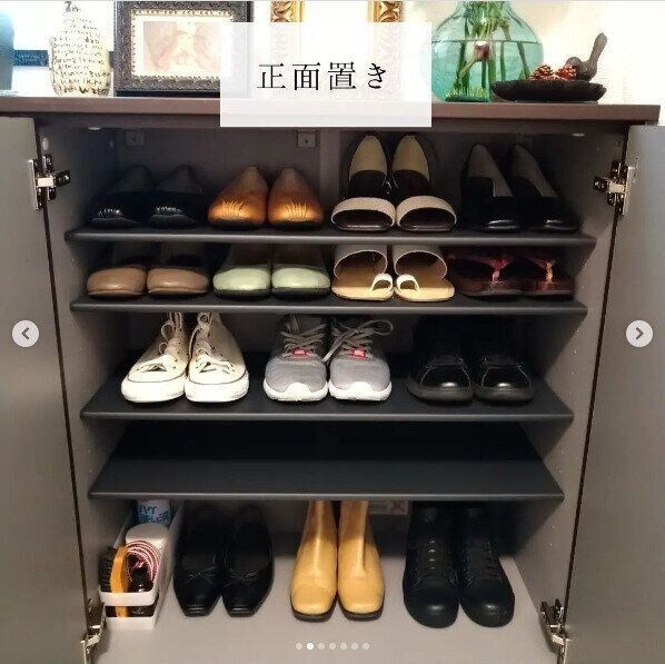 靴収納アイデア 狭い玄関でもたくさん収納してスッキリ 上手な靴収納アイデア75選 サンキュ