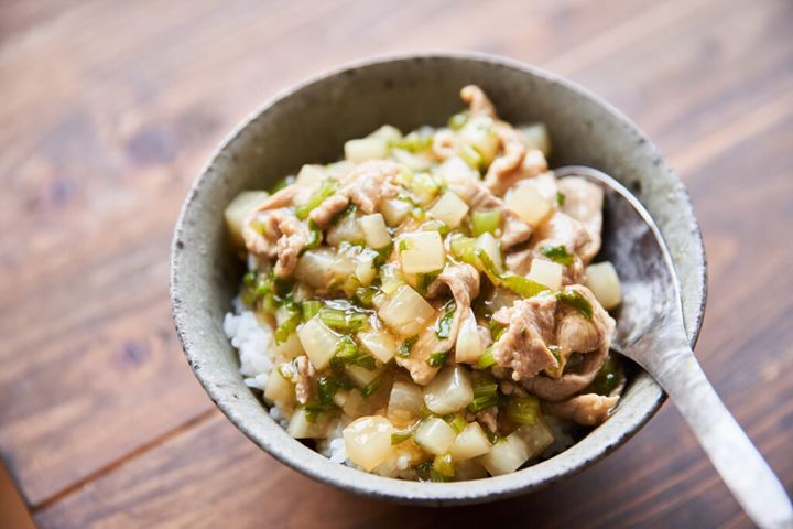 かぶと豚のあんかけごはん