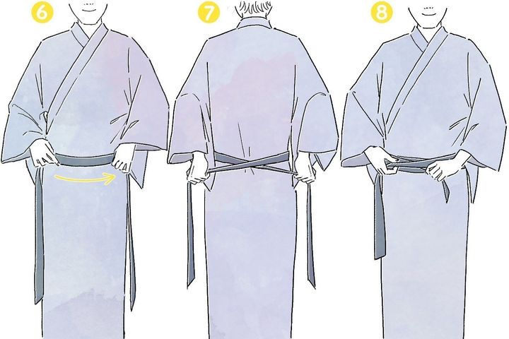 イラストで解説 男性の浴衣着付けと帯結びの手順とコツ サンキュ イラストで解説 男性の浴衣着付けと帯結びの手順とコツ サンキュ