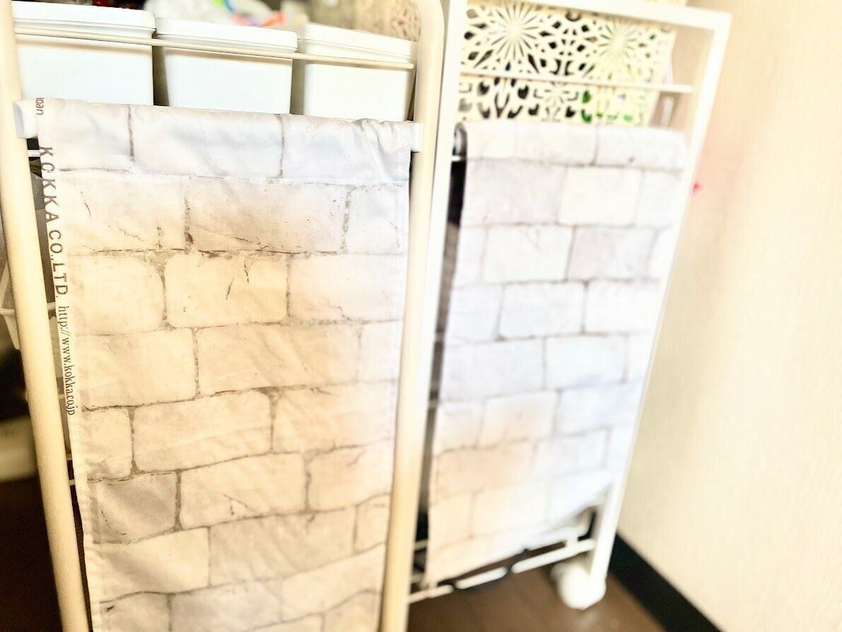 スチールワゴンに目隠しが設置できる