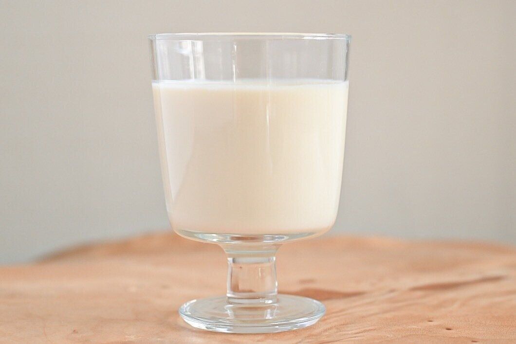 グラスに入った豆乳