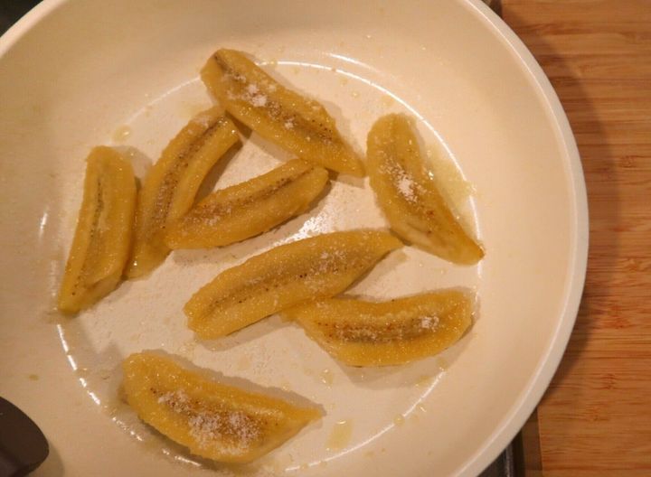 超簡単 極上おうちスイーツ バナナのキャラメリゼ バニラアイス添え のつくり方 サンキュ 超簡単 極上おうちスイーツ バナナのキャラメリゼ バニラアイス添え のつくり方 サンキュ