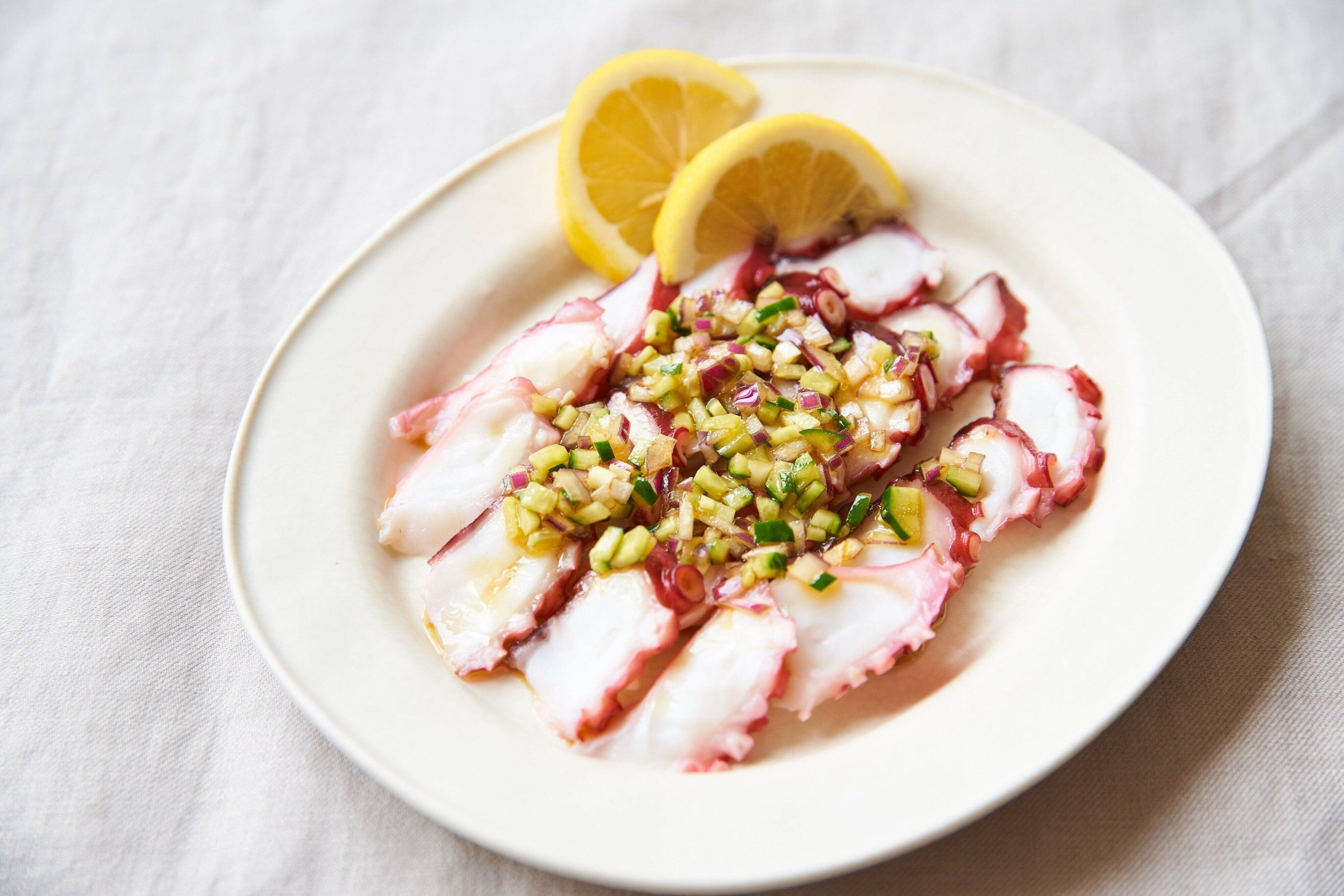 たこの和風カルパッチョ