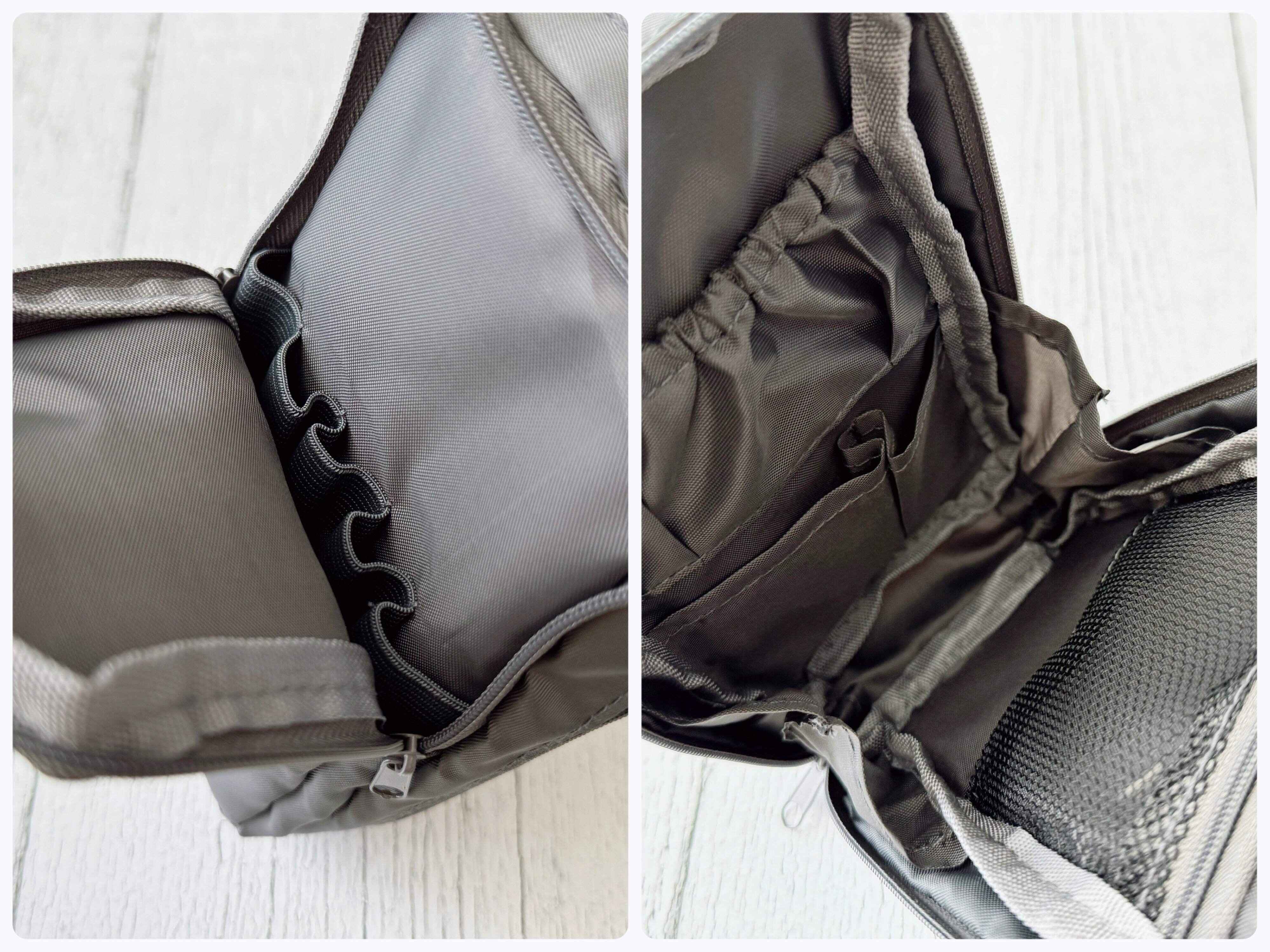 2箇所に分かれていてすっきり収納できる