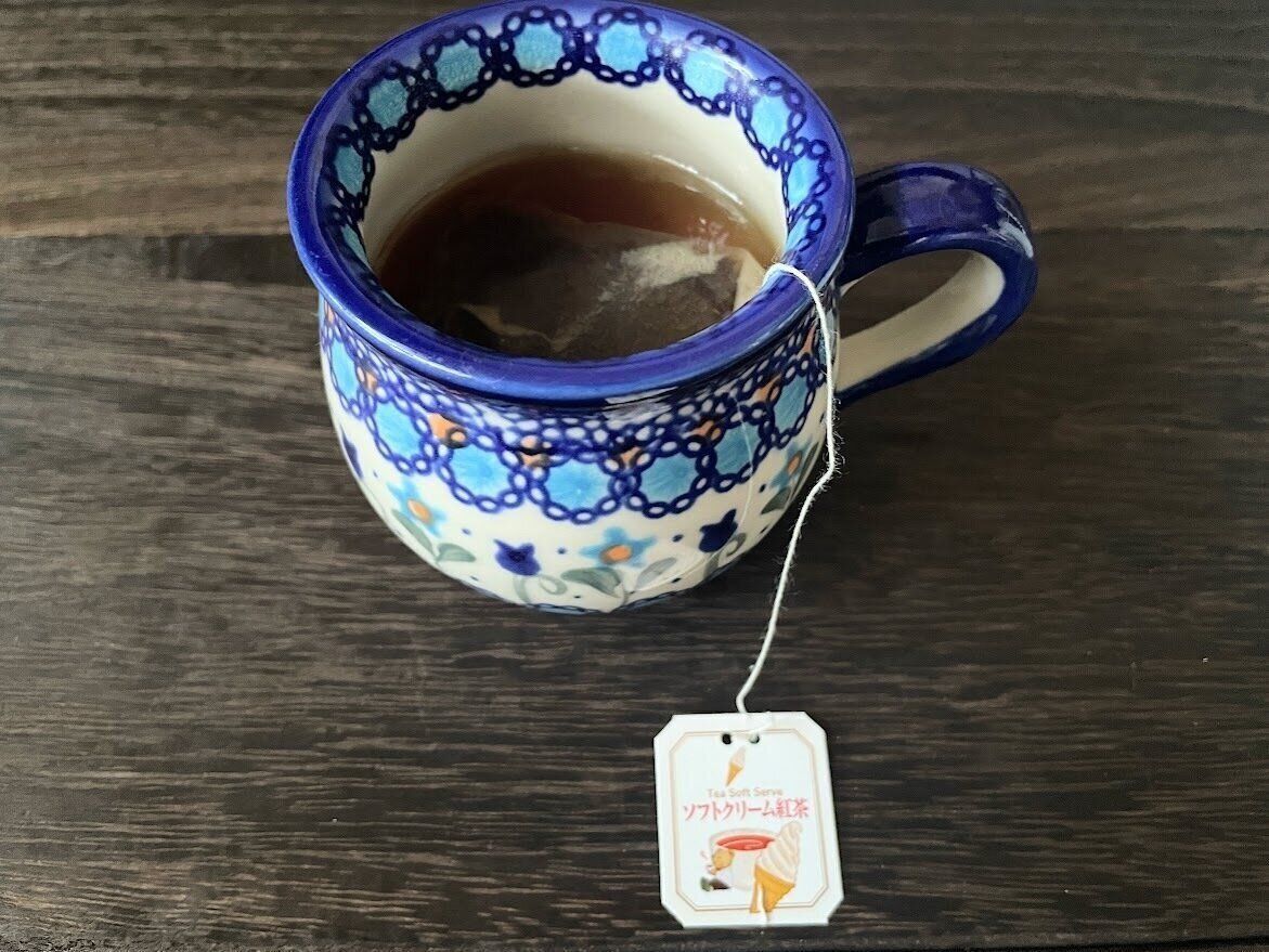ソフトクリーム紅茶をいれたところ
