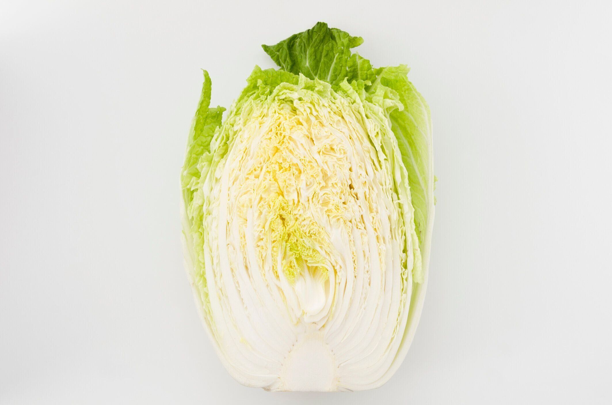 白菜半分、ホワイト バック グラウンドを分離