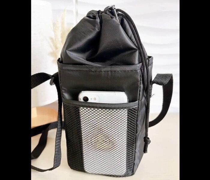 【ダイソー】お出かけに便利！モバイルショルダーメッシュバッグ