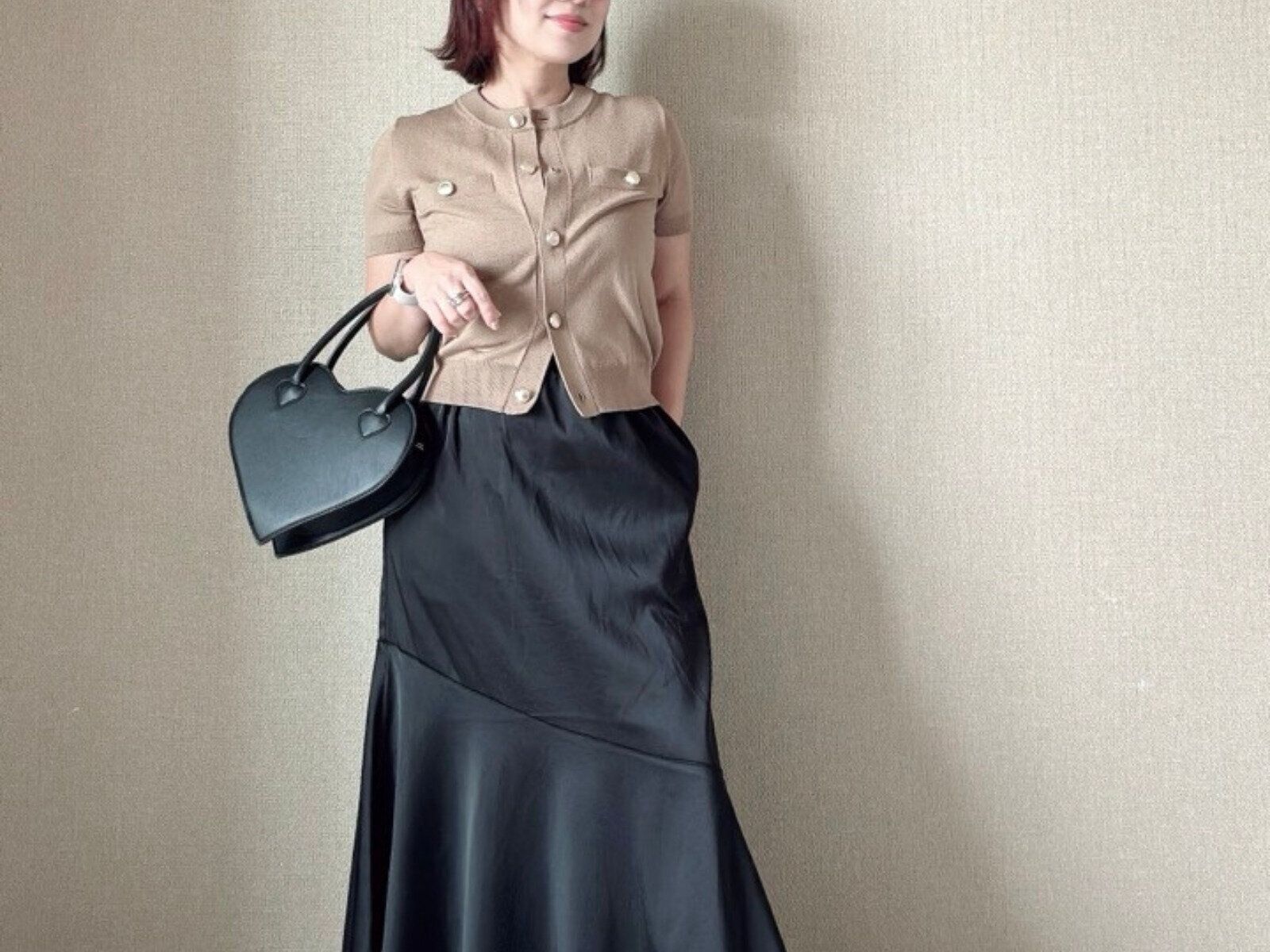 メタルボタンカーディガン