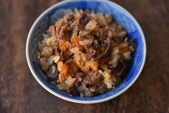 牛肉の炊き込みご飯のレシピ
