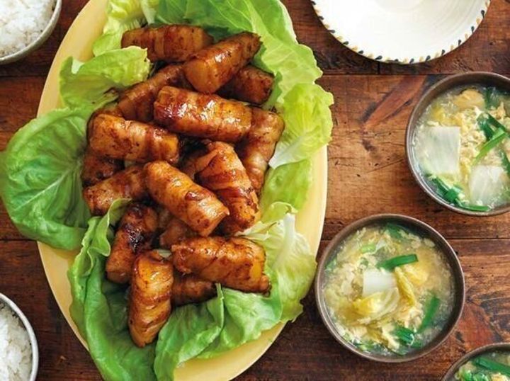 大根の照り照り肉巻き