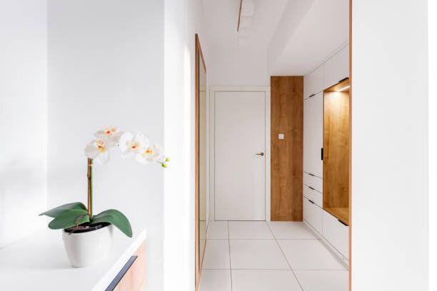 刺激的で居心地の良い玄関ホール