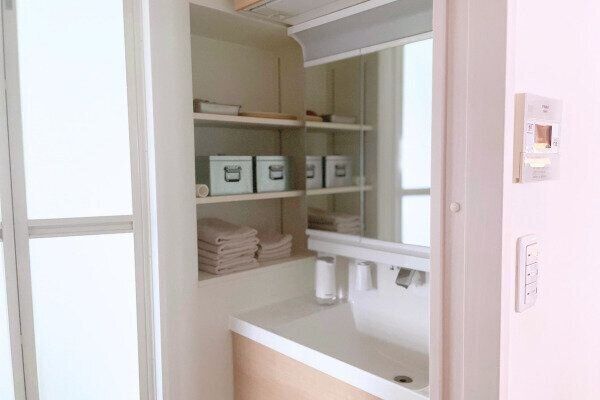 すっきりした洗面所の例