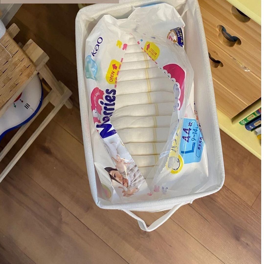 オムツを隠しながらスッキリ置ける、オムツ収納