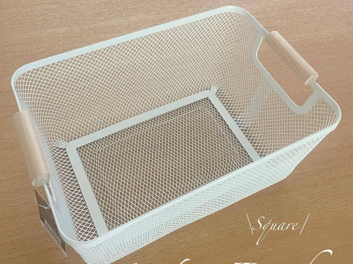 【ダイソー】おしゃれでたっぷり入りそうな「ワイヤーカゴ」