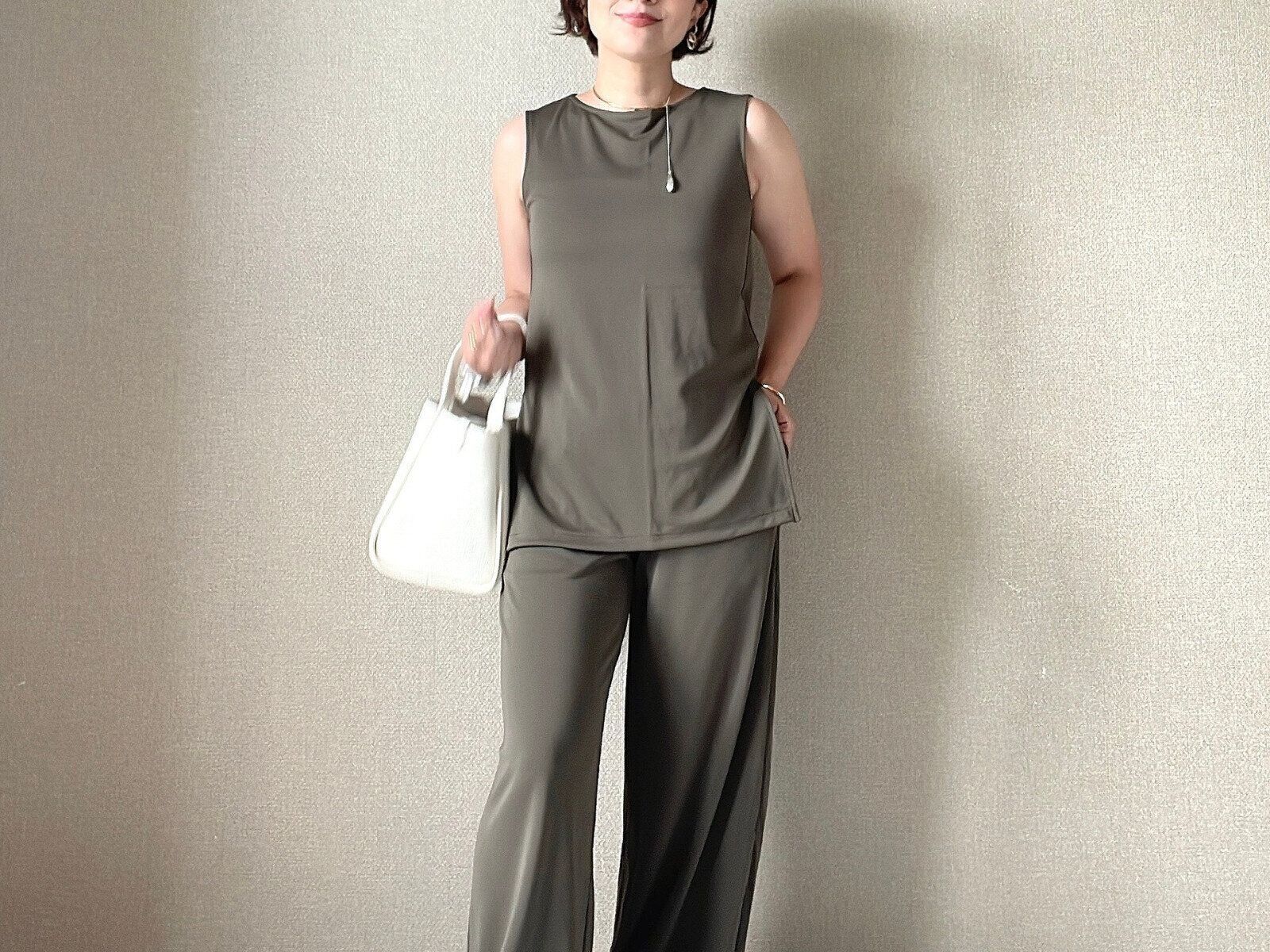 クレープジャージーノースリーブT