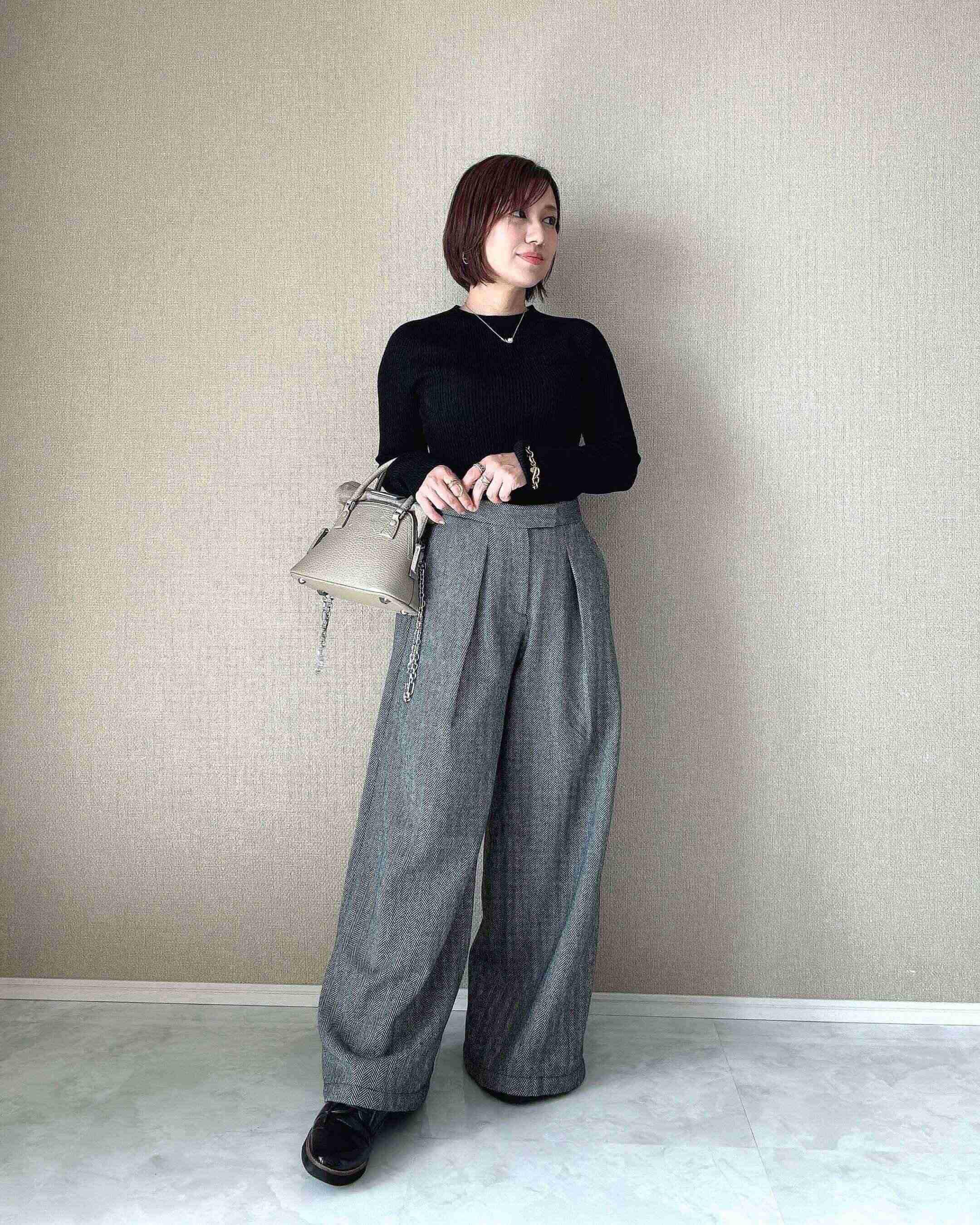 3Dメリノブレンドリブセーター