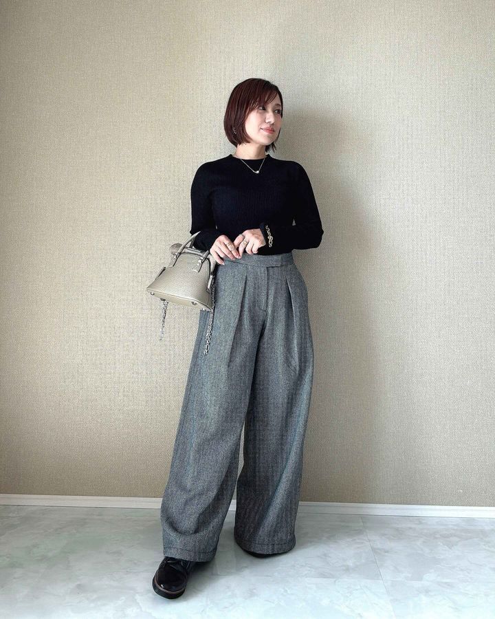 3Dメリノブレンドリブセーター