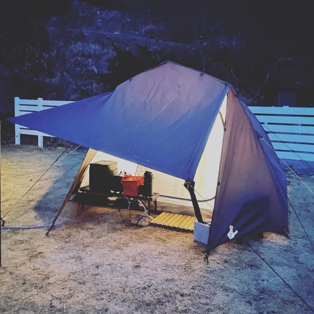 ワークマン 燃え広がりにくいアルミコット ハイ＆ロー 2段階 ダーク