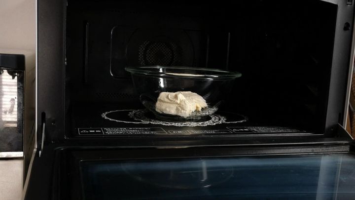 クリームチーズを温める