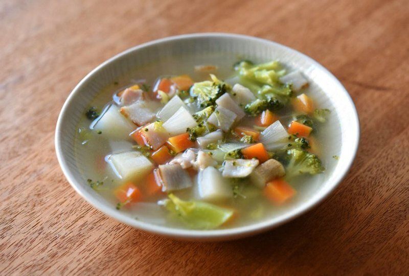 たっぷり野菜の和風ミネストローネ