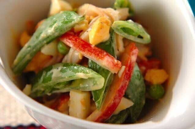 スナップエンドウの卵サラダ