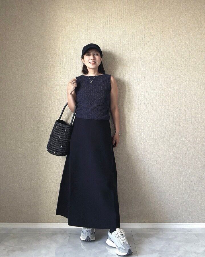 ウォッシャブルミラノリブフレアスカート