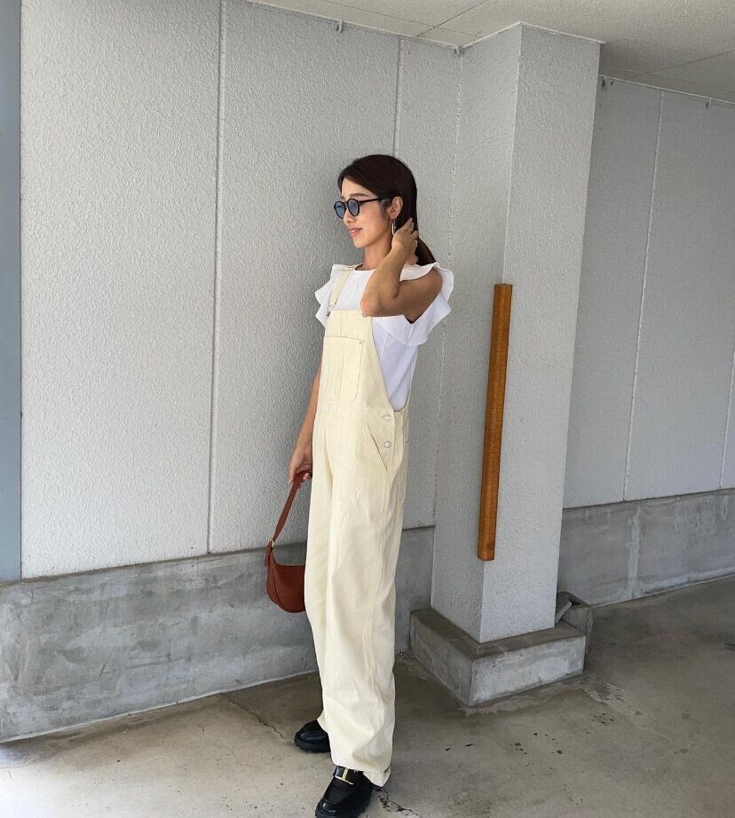 ちーさん　ユニクロラッフルスリーブ2点&adidasパンツ1点 ラッフルスリーブT｜ユニクロの通販｜&mall（アンドモール）三井