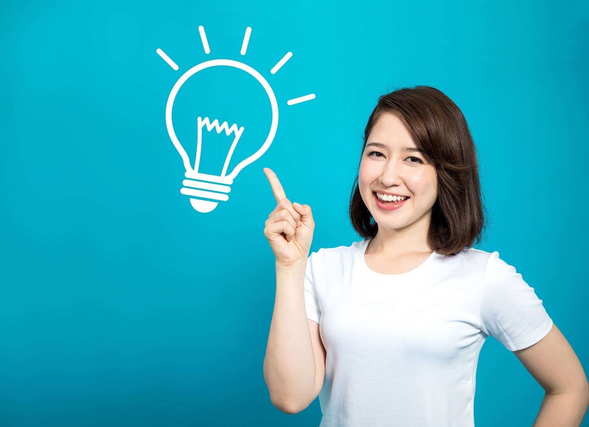 インスピレーションを得た女性。