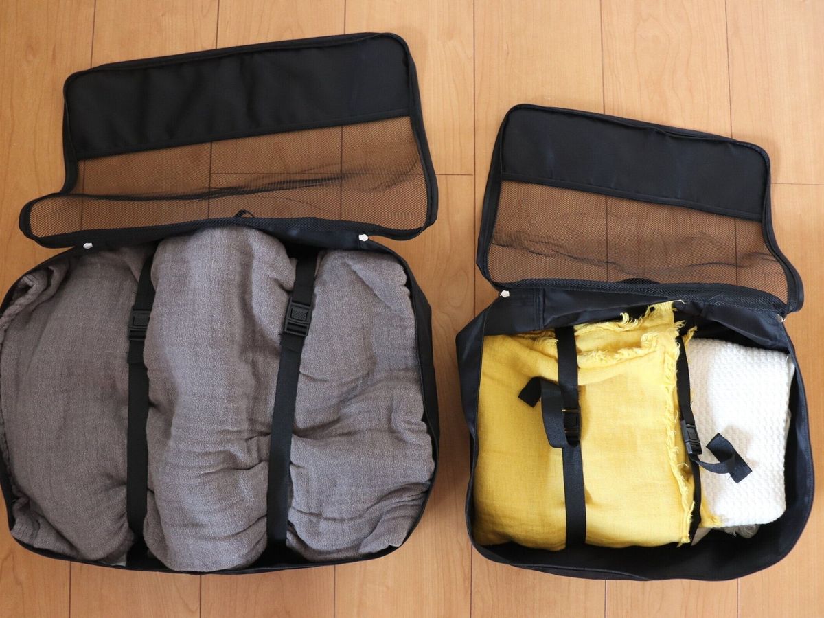 【3COINS】旅行や収納に便利!スリコのトラベルポーチ7点セット