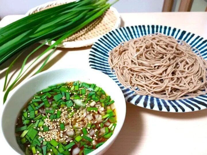 ニラのスタミナつけ蕎麦