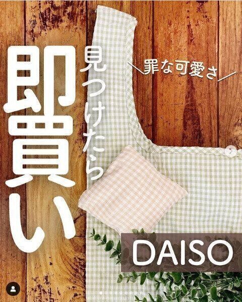 【ダイソー】見つけたら即買い！ギンガムチェックのエコバッグがかわいすぎ
