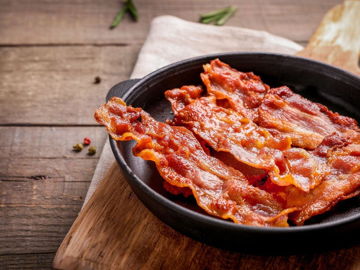 おいしい揚げクリスピーベーコンスライス